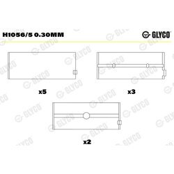 Ložisko kľukového hriadeľa GLYCO H1056/5 0.30mm