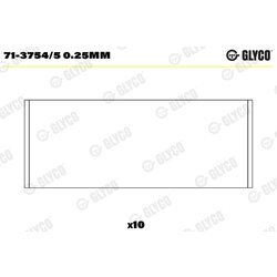 Ojničné ložisko GLYCO 71-3754/5 0.25mm