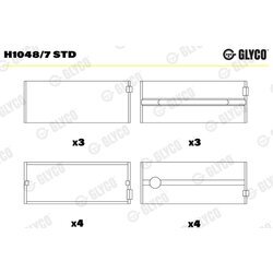 Ložisko kľukového hriadeľa GLYCO H1048/7 STD