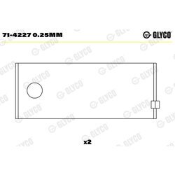 Ojničné ložisko GLYCO 71-4227 0.25mm