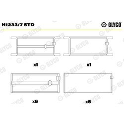 Ložisko kľukového hriadeľa GLYCO H1233/7 STD