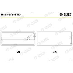 Ložisko kľukového hriadeľa GLYCO H1249/5 STD