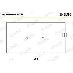 Ojničné ložisko GLYCO 71-2549/6 STD