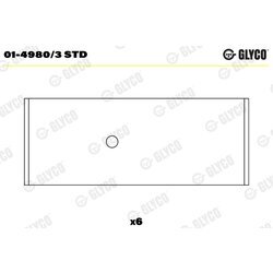 Ojničné ložisko GLYCO 01-4980/3 STD