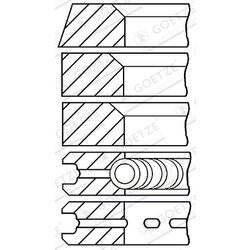 Sada piestnych krúžkov GOETZE ENGINE 08-126307-00