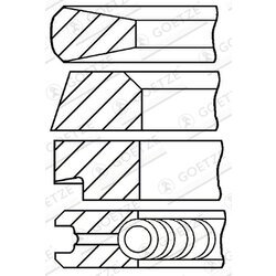 Sada piestnych krúžkov GOETZE ENGINE 08-274800-10