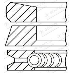 Sada piestnych krúžkov GOETZE ENGINE 08-127400-00