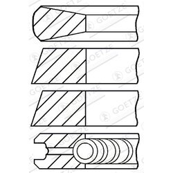 Sada piestnych krúžkov GOETZE ENGINE 08-174100-10