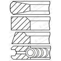 Sada piestnych krúžkov GOETZE ENGINE 08-347900-10
