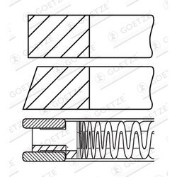 Sada piestnych krúžkov GOETZE ENGINE 08-447807-00