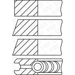 Sada piestnych krúžkov GOETZE ENGINE 08-174200-10 - obr. 1