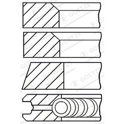 Sada piestnych krúžkov GOETZE ENGINE 08-399500-10