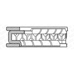 Piestny krúžok GOETZE ENGINE 2.8mm 712 CR ST