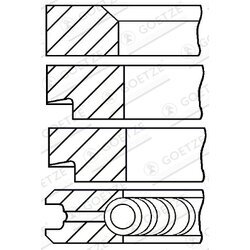 Sada piestnych krúžkov GOETZE ENGINE 08-396300-10