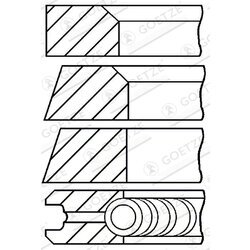 Sada piestnych krúžkov GOETZE ENGINE 08-318000-10