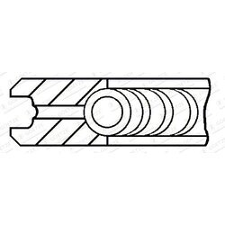 Piestny krúžok GOETZE ENGINE 2.0mm 231LKZ CR NT G13