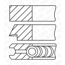 Sada piestnych krúžkov GOETZE ENGINE 08-451500-00