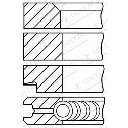Sada piestnych krúžkov GOETZE ENGINE 08-207500-00