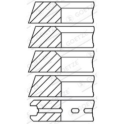Sada piestnych krúžkov GOETZE ENGINE 08-408607-00