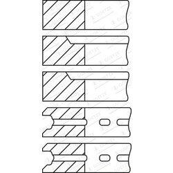 Sada piestnych krúžkov GOETZE ENGINE 08-126307-10 - obr. 1