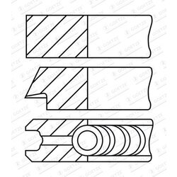 Sada piestnych krúžkov GOETZE ENGINE 08-442900-10