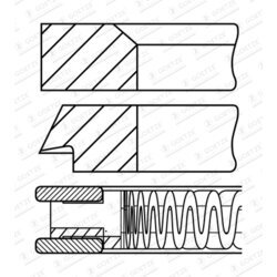 Sada piestnych krúžkov GOETZE ENGINE 08-450400-00