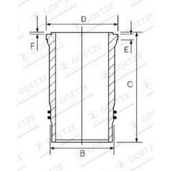 Vložka valcov GOETZE ENGINE 15-456330-00 - obr. 1