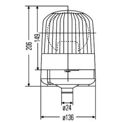 Výstražný otočný maják HELLA 2RL 007 553-001 - obr. 2