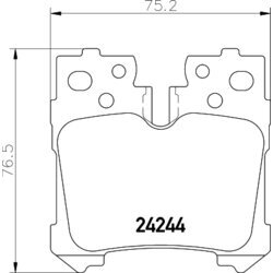 Sada brzdových platničiek kotúčovej brzdy HELLA 8DB 355 006-651