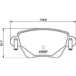 Sada brzdových platničiek kotúčovej brzdy HELLA 8DB 355 012-211