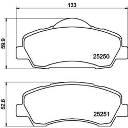 Sada brzdových platničiek kotúčovej brzdy HELLA 8DB 355 020-771