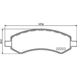 Sada brzdových platničiek kotúčovej brzdy HELLA 8DB 355 023-331