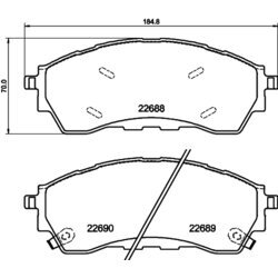 Sada brzdových platničiek kotúčovej brzdy HELLA 8DB 355 040-401