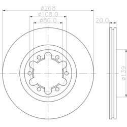 Brzdový kotúč HELLA 8DD 355 117-671 - obr. 3