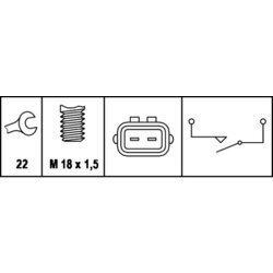 Spínač cúvacích svetiel HELLA 6ZF 008 621-001 - obr. 1