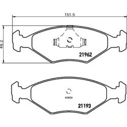 Sada brzdových platničiek kotúčovej brzdy HELLA 8DB 355 008-371 - obr. 1