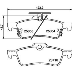 Sada brzdových platničiek kotúčovej brzdy HELLA 8DB 355 020-501