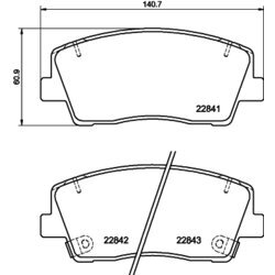 Sada brzdových platničiek kotúčovej brzdy HELLA 8DB 355 039-921