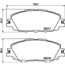 Sada brzdových platničiek kotúčovej brzdy HELLA 8DB 355 040-411