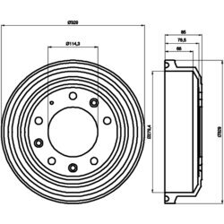 Brzdový bubon HELLA 8DT 355 302-371 - obr. 3