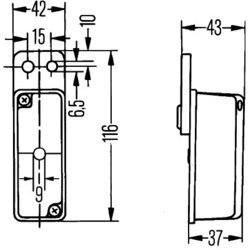 Obrysové svetlo HELLA 2XS 005 020-091 - obr. 2