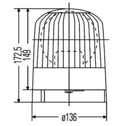 Výstražný otočný maják HELLA 2RL 007 552-001 - obr. 2