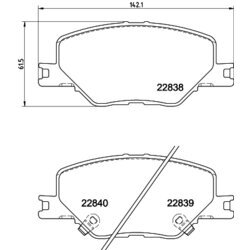 Sada brzdových platničiek kotúčovej brzdy HELLA 8DB 355 039-061