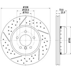 Brzdový kotúč HELLA 8DD 355 123-041 - obr. 3