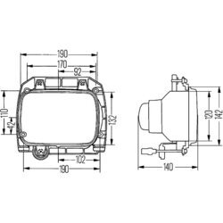 Diaľkový svetlomet HELLA 1FE 005 478-021 - obr. 1