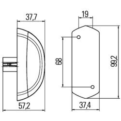 Obrysové svetlo HELLA 2XS 205 020-001 - obr. 2