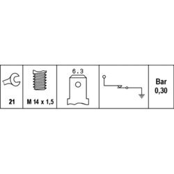 Olejový tlakový spínač HELLA 6ZL 003 259-201 - obr. 1