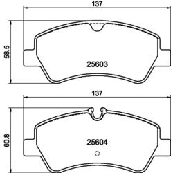 Sada brzdových platničiek kotúčovej brzdy HELLA 8DB 355 020-721