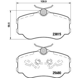 Sada brzdových platničiek kotúčovej brzdy HELLA 8DB 355 023-071