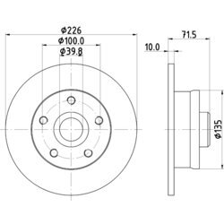 Brzdový kotúč HELLA 8DD 355 102-751 - obr. 3